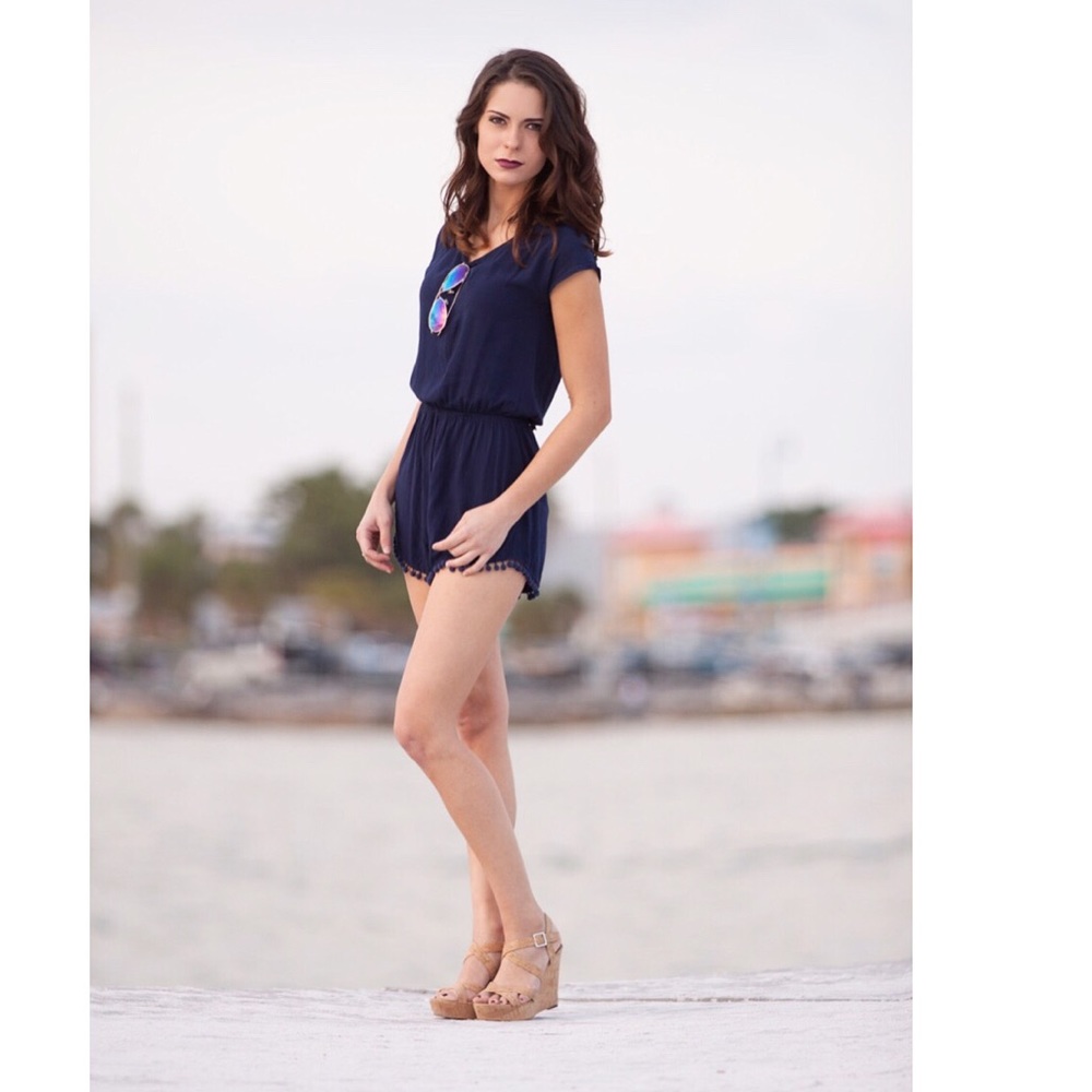 Mimi Chica Romper! Navy blue ❤️ XS